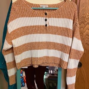 American Eagle Outfitters Orange Knit sweater